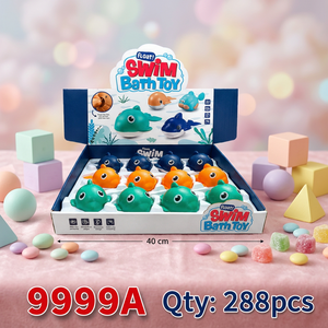 Jouet de bain flottant en silicone souple en forme de baleine, dauphin, poisson pour bébés, tout-petits, unisexe - Product Image 3