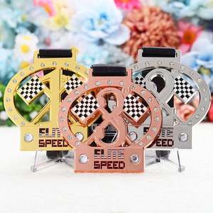 Nuevas Medallas Deportivas de Oro, Plata y Cobre, Personalizadas para 1er, 2do y 3er Lugar, Medallas Deportivas de Aleación de Zinc, Medallas de Carreras con Pedrería - Product Image 1