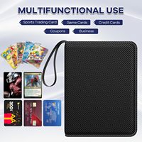 Classeur de cartes à collectionner Premium 4/9 poches, capacité 400/900 cartes, album en cuir PU imperméable avec fermeture éclair pour cartes TCG et cartes sportives