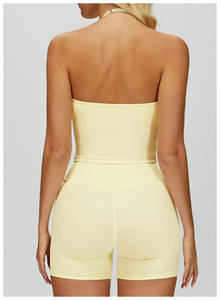 Vente en gros de 4 pièces de vêtements de sport pour femmes, tenues de fitness flexibles, jupes de pilates assorties, leggings, chemises à fermeture éclair, ensembles doux - Product Image 2