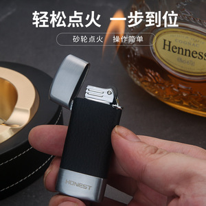 Baicheng Gas Lighter Refillable <b>Sandblasted</b> Chrome Windproof For Smoking Gifts - Product Image 3
