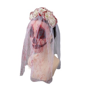 Nuevo Velo de Novia Fantasma con Salpicaduras de Sangre, Pinza para el Cabello, Máscara, Accesorio de Disfraz para Fiesta de Halloween, Venta al por Mayor - Product Image 5