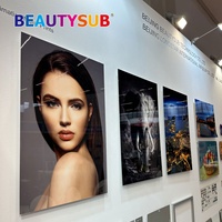 8.27 "x 11.69" Beautysub Blanc Brillant HD Metal1.15mm Longstar Sublimation Revêtement En Aluminium Transfert De Chaleur Photo Impression Argent Brillant