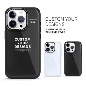 Coque de téléphone transparente givrée en TPU antichoc, coque de téléphone 3D transparente en époxy, impression UV pour iPhone 16 15 14 13 Pro Max - Product Image 2