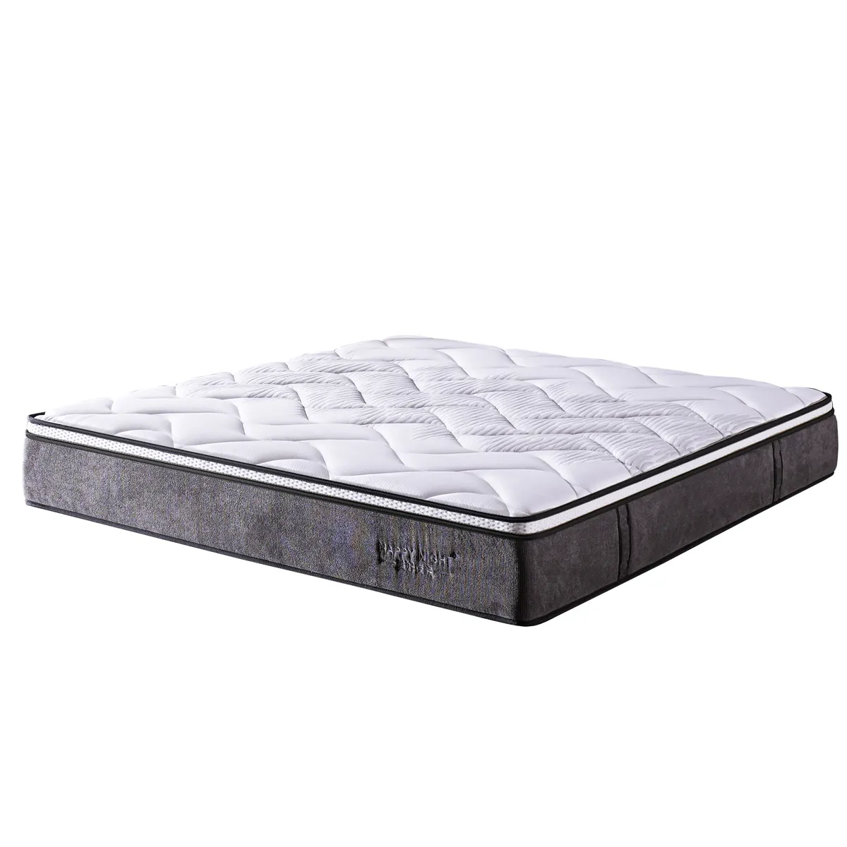 Vente en gros de matelas à ressorts ensachés King Size en fibre de coco hypoallergénique confortable de haute qualité pour hôtel