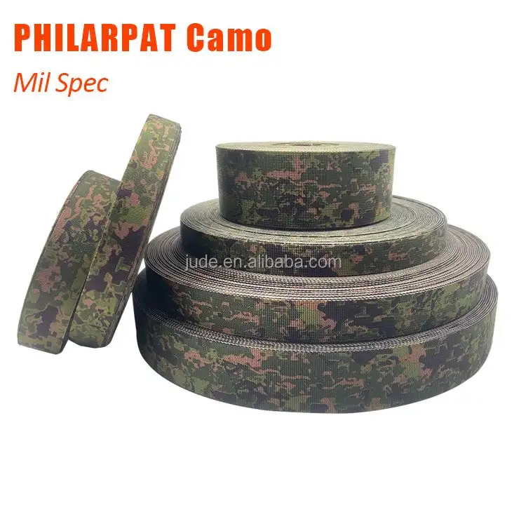 JUDE Hot Sale Gurt bänder bedruckte Bänder Nylon taktische 25mm Camo bedruckte Tarnung 1 "Camo Camouflage Gurtband