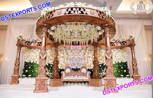 El Mejor Mandap Espiral de Madera Artesanal para Bodas, Nuevo Mandap de Madera Tallado a Mano para Bodas al Aire Libre, Mandap Espiral para Bodas Indias, Irlanda - Product Image 3