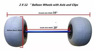 ชุดเพลาสำหรับรถเข็นชายหาด YONK รุ่น Sandy Dolly <span class=keywords><strong>พร้อม</strong></span>ล้อบอลลูน - Product Image 2