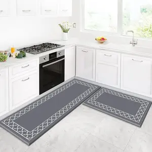 Customized comfortable anti fatigue PVC anti slip waterproof kitchen mat memory foam kitchen mat