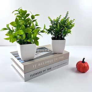 Planta Artificial de Eucalipto en Maceta Jinhe de 18 cm, Decoración Verde para Interiores, Mini Planta de Plástico para Escritorio - Product Image 1