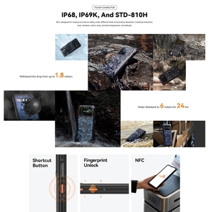 Téléphone robuste 2023, nouveau modèle IIF150 B2, IP68/69K, lecteur d'empreintes digitales latéral, vision nocturne, écran 6,5 pouces, Android 13, 6 Go + 128 Go, 4G, NFC, OTG - Product Image 4