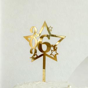 น้ำผึ้งและความหวาน 2026 ปีม้า ท็อปเปอร์เค้กอะคริลิค อุปกรณ์จัดงานเทศกาลฤดูใบไม้ผลิ ของตกแต่งเค้ก - Product Image 3