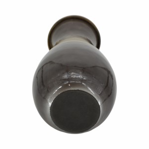 Vaso in vetro con bordo in metallo, finitura sfumata, decorazione moderna per soggiorno e ufficio. - Product Image 6