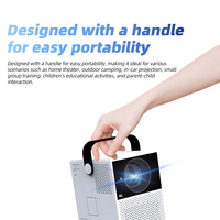Mini projecteur de cinéma portable pour chambre à coucher, prend en charge la résolution 1080P HD, système Android 9.0, batterie intégrée de 5200 mAh et haut-parleurs
