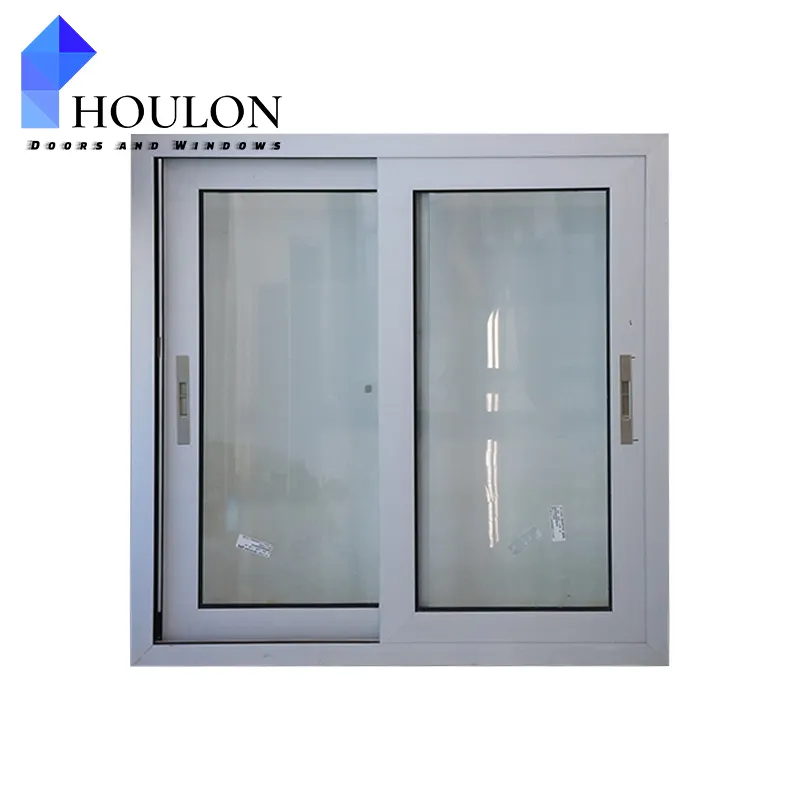 China Made Customized Double Glazed Aluminium Glass Mosquito Net Window 3 Tracks Sliding Aluminum Windows