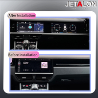 Autoradio 12,3+12,3 pouces interactif pour Porsche Cayenne 2018-2024, écran Android 15 mis à niveau 2025, nouveau, multimédia, vidéo, GPS, Carplay