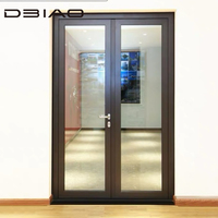 Puerta Frontal de Aluminio con Rotura de Puente Térmico, Diseño Abatible, Vidrio Aislante, Panel Insonorizado, Estilo Moderno Minimalista para Dormitorio de Villa