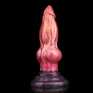 Fantasy Dog Knot <b>Dildo</b>, Soft Silicone Monster Anal <b>Dildo</b> with Strong Suction Cup, Animal Knotted Adult Toy for G-spot Prostate - Product Image 3