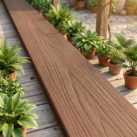 Revêtement de terrasse en WPC Vanjoin à faible entretien, protégé contre les UV, surface en relief 3D, sol composite pour jardin extérieur