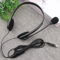 Casque stéréo filaire USB d'usine de Shenzhen, écouteurs de bureau avec microphone pour centre d'appels, casque serre-tête