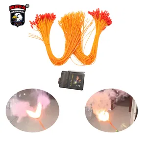 Advanced Powerful factory price good quality 0.5 m copper wire electronic ignition head display fireworks safe green fuse