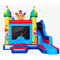 Château Gonflable Modulaire avec Toboggan, Parcours d'Obstacles et Structure de Saut - Combo Amusant pour Enfants