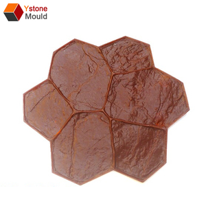 Plástico poliuretano piedra al azar textura rígida duro estampado hormigón moldes prensa sello estera paisaje pintura - Product Image 5