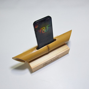 Bambousties Bamboo Phone Stand For <b>IPhone</b> Desktop Portable Mobile <b>Holder</b> - Product Image 4