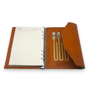 A5 Shorthand Recycled Pu Leather Perfect Binding Soft Cover Pocket <strong>Notebook</strong> with Custom <strong>Hardback</strong> - Product Image 1