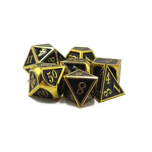 High Quality Black Metal Dice Set DND Popular Board Game Dice