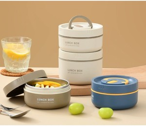 Nhà <span class=keywords><strong>Stackable</strong></span> thép không gỉ nhiệt ngăn ăn trưa Hộp đồ ăn nhẹ heatable <span class=keywords><strong>container</strong></span> thực phẩm với thiết lập dao kéo và túi ăn trưa - Product Image 5