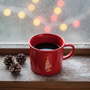 Customized Modern Cartoon Pattern Red Stoneware Ceramic Coffee Mug-Reusable Portable Dishwasher Microwave Safe <b>Presents</b> - Product Image 3