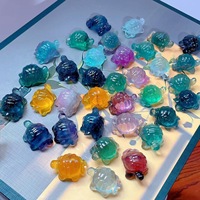 Sculptures en pierre naturelle : Tortue en fluorite, tortue en pierre précieuse, cristal de quartz pour la guérison, artisanat Reiki pour cadeaux et décoration