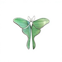 Décoration de jardin personnalisée en verre teinté fait main, motif chrysalide lunaire, support de pot, cadeau pour la fête des mères, certifié fabriqué en Chine, modèle HD-0626