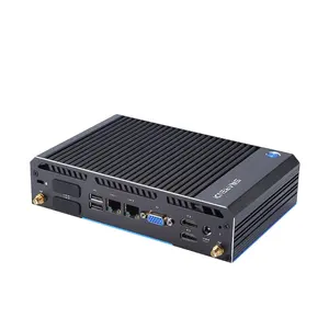 Không Quạt Ubuntu Linux PC in-tel Core i3 i5 i7 Win10 Dual Lan cổng Ba hiển thị công nghiệp kiosk Barebone Hệ thống Mini PC