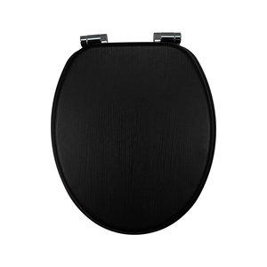 OEM ODM Luxury <strong>Black</strong> <strong>Wood</strong> Grain Molded <strong>Wood</strong> <strong>Toilet</strong> <strong>Seat</strong> Soft Close Quick Release Easy Clean Universal Oval WC <strong>Seat</strong> for Hotel - Product Image 4