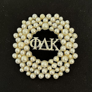 Broche de poitrine ovale en métal avec strass pour femmes PHI DELTA KAPP <span class=keywords><strong>Association</strong></span> Jewelry Organization - Product Image 5