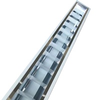 Nouveau luminaire encastré carré à persiennes 1x36w 1x40w Réflecteur Grille en aluminium Éclairage 4 pieds 5 pieds 1200mm Luminaire encastré