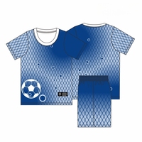 Setelan Jersey Sepak Bola Performa Tinggi |   Cetak Transfer Panas Kustom 100% Poliester Unisex Celana Pendek Penyerap Keringat Bernapas Cepat Kering