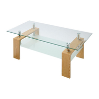 Meubles de maison de luxe nordiques, design moderne, table basse rectangulaire en MDF et verre, table d'appoint pour café, table basse à vendre