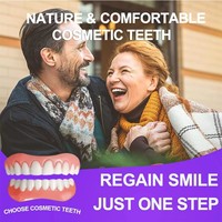 Appareil dentaire en silicone réaliste Smile, multi-usages, accessoire de photographie, dents décoratives, bandelettes blanchissantes