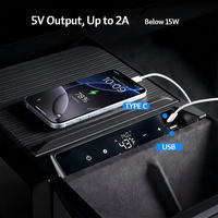 Accessoires Cybertruck 2024+ : Réfrigérateur 15L avec contrôle par application, console intégrée, écran tactile, réfrigérateur de camping
