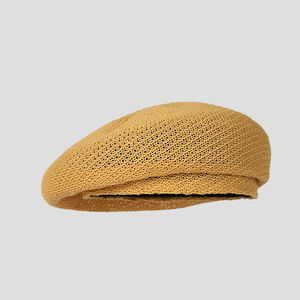 2025 nouveau été respirant béret femmes mince chapeau couleur unie coréen polyvalent japonais visage montrant <span class=keywords><strong>petit</strong></span> peintre chapeau - Product Image 3
