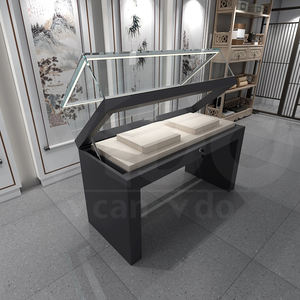 Vitrina de Exhibición de Vidrio Transparente V-Done con Color Personalizado para Tiendas de Pollo Frito y Joyería - Product Image 3