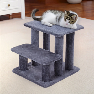 Moderne feste Muster mehrstufige Kratz baum Indoor Pet Treppe mit Kletter leiter und Kratz bäumen Tower Tree House - Product Image 5