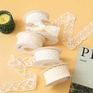 ริบบิ้นลูกไม้โพลีเอสเตอร์แบบกลวงและโบว์ผูกผมสำหรับตกแต่งชุดในงานคริสต์มาส งานแต่งงาน งานวันเกิด และการจัดดอกไม้ - Product Image 4