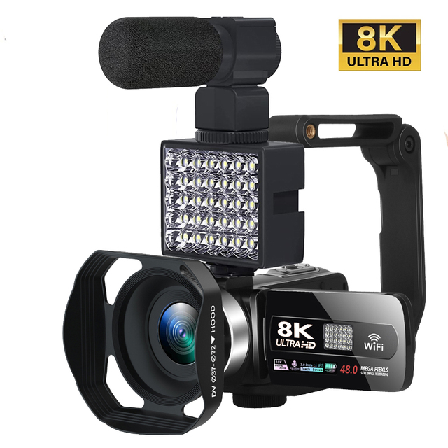 Professional 8K  Camera  3.0 Inch HD Touch Screen Support HDMI  48MP Photos (Interpolation) External TF SD/HCSD Card