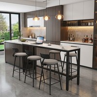Table de bar extérieure en bois pour jardin, cour, salle à manger, restaurant, balcon, cuisine, haute résistance à l'eau, grande quantité