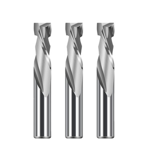 Fresa de compresión 1/<span class=keywords><strong>4</strong></span> 1/2 HRC65, 2 flautas, fresa de extremo hacia arriba y hacia abajo, broca de enrutador <span class=keywords><strong>CNC</strong></span> para carpintería/ACP/ MDF - Product Image 3