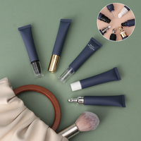 Crème contour des yeux personnalisée 20g 10ml Tube d'emballage en plastique pressé de crème contour des yeux de couleur de lèvre de tube vide cosmétique avec tête de vibration en céramique